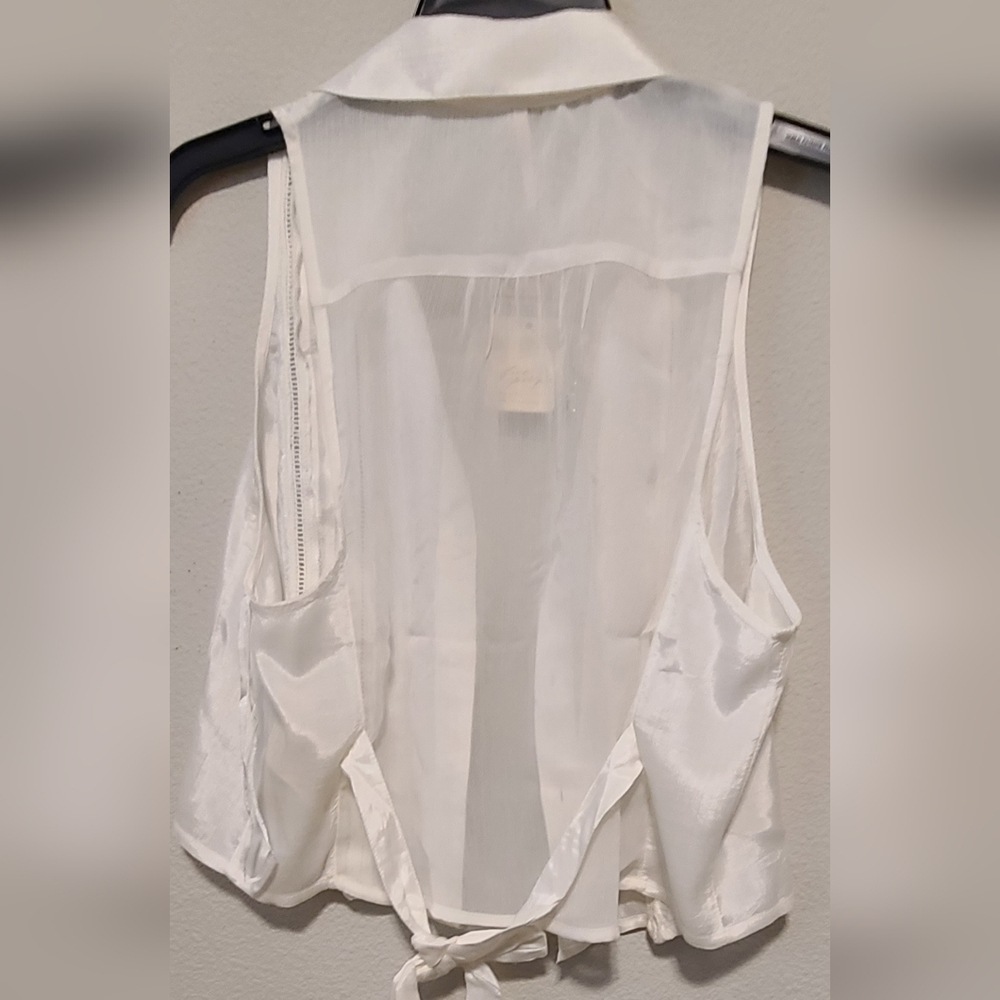 FREE People Drive Back Top, Ivory, Size Medium - Picture 2 of 6